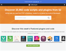 Tablet Screenshot of codecanyon.net